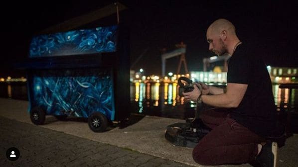 Public piano in Kiel, Schleswig-Holstein, Germany
