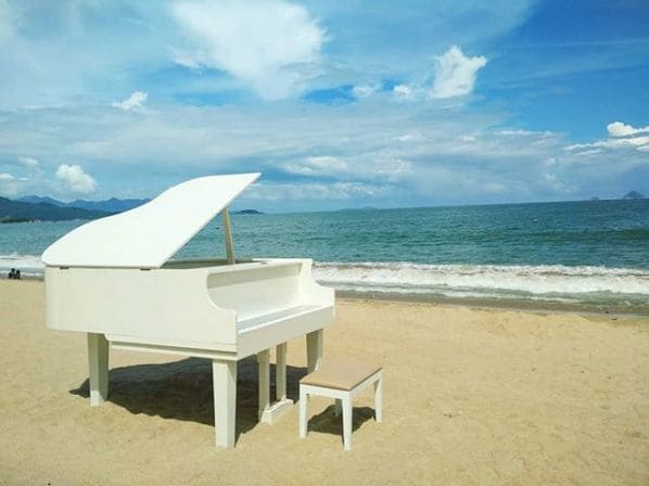 Public piano in Nha Trang, Khánh Hoà Province, Vietnam