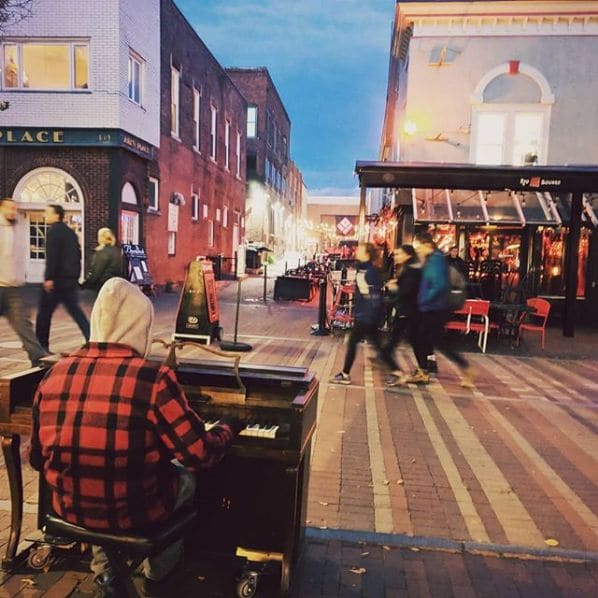 Public piano in Burlington, Vermont, United States