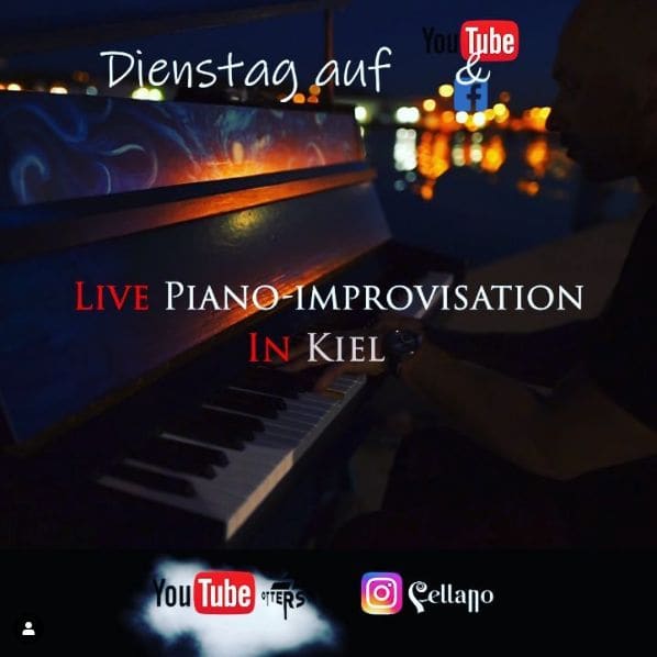 Public piano in Kiel, Schleswig-Holstein, Germany