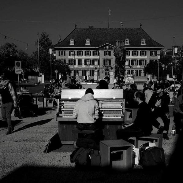 Public piano in Bern, Bern, Switzerland