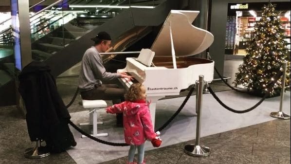 Public piano in Bezirk Bülach, Zurich, Switzerland