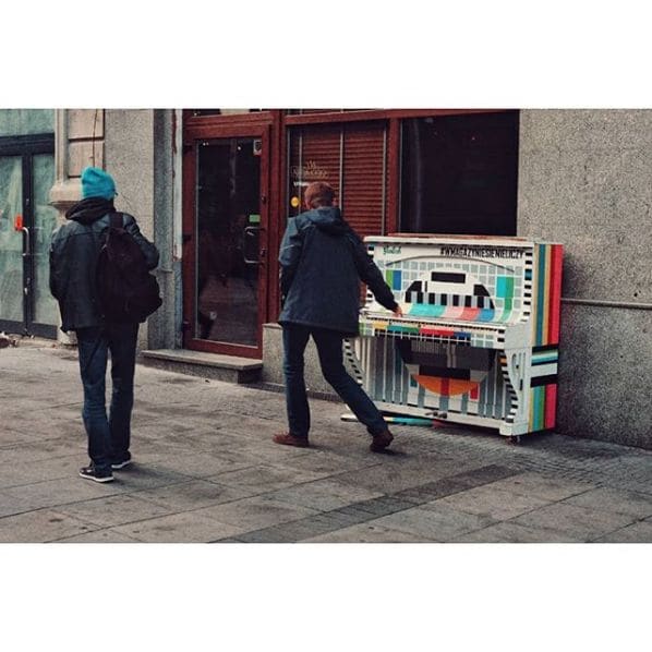 Public piano in Katowice, Silesian Voivodeship, Poland