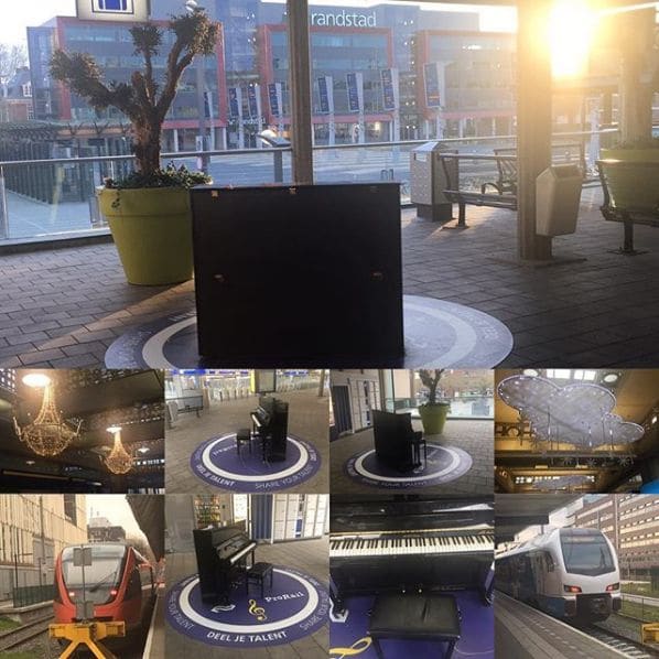 Public piano in Enschede, Overijssel, Netherlands