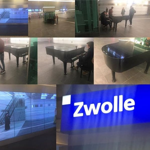 Public piano in Zwolle, Overijssel, Netherlands