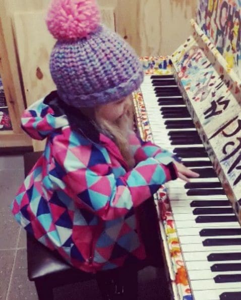 Public piano in Wrexham, Wales, United Kingdom