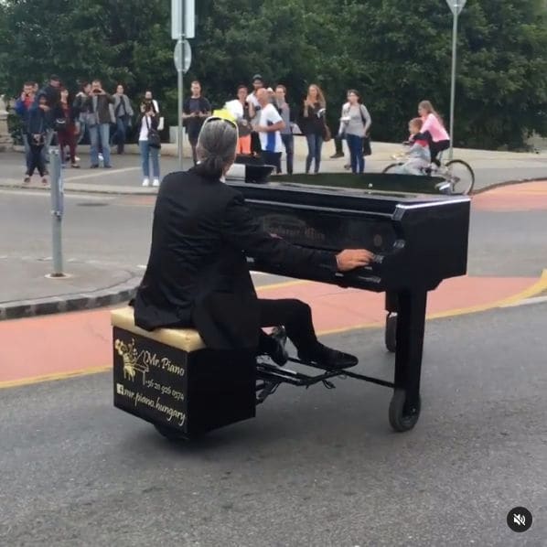 Public piano in Budapest, Hungary