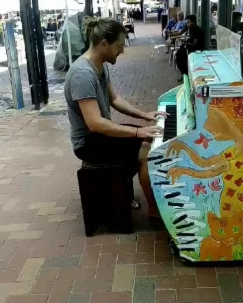 Public piano in Nelson, Nelson, New Zealand