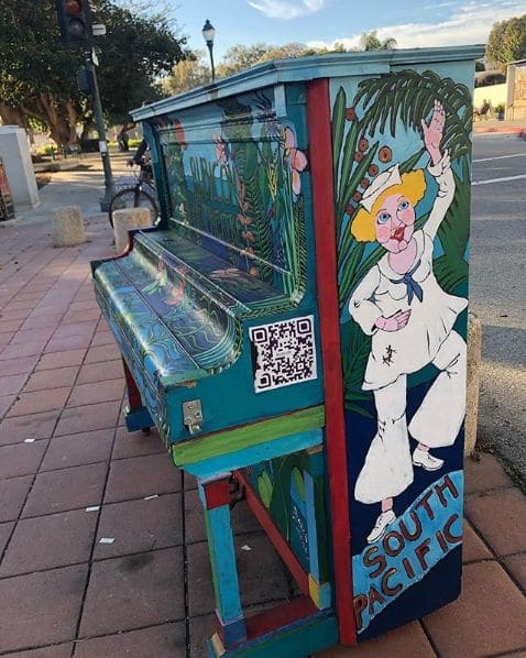 Public piano in Ventura, California, United States