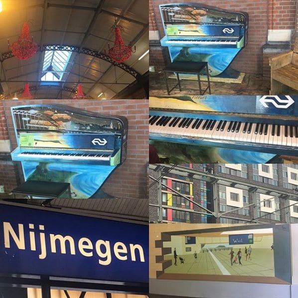 Public piano in Nijmegen, Gelderland, Netherlands