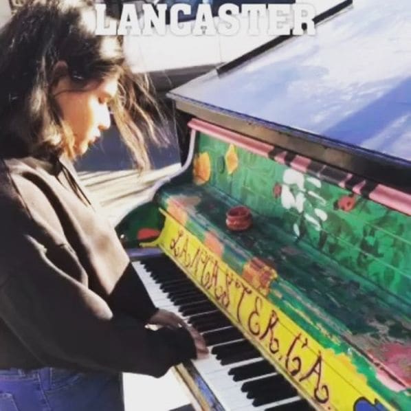 Public piano in Lancaster, England, United Kingdom