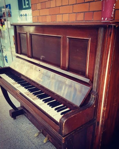 Public piano in Nottingham, England, United Kingdom