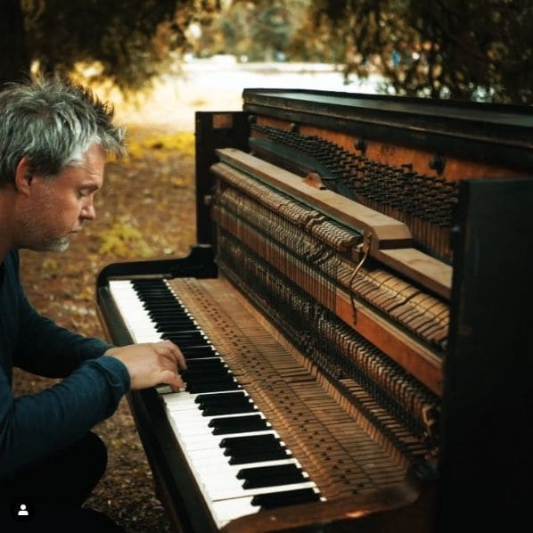 Public piano in St Albans, England, United Kingdom