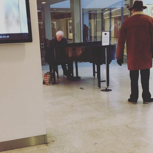 Public piano in Chester, England, United Kingdom