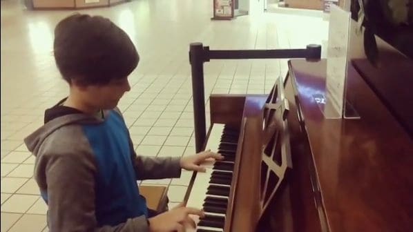 Public piano in Fresno County, California, United States