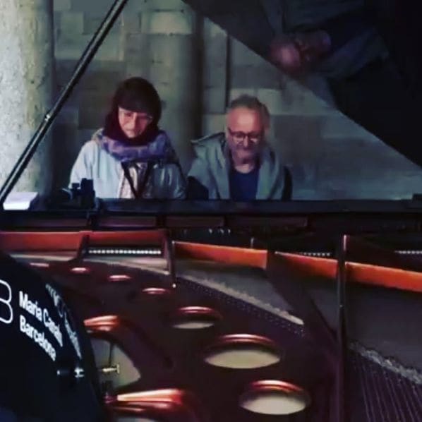 Public piano in A Ulloa, Galicia, Spain