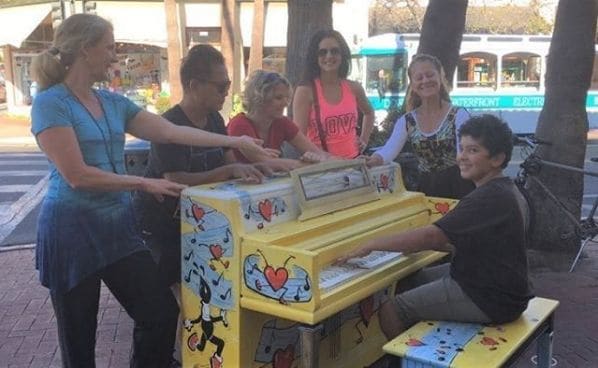 Public piano in Santa Barbara, California, United States
