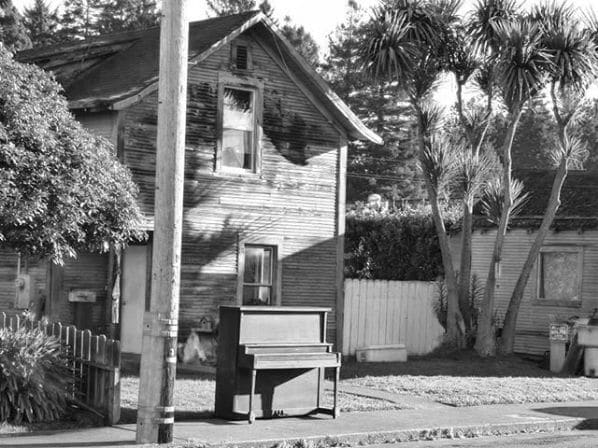 Public piano in Eureka, California, United States