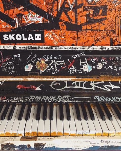 Public piano in Seoul, South Korea