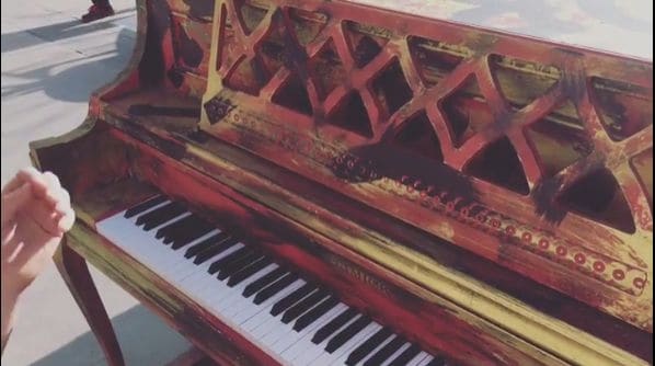 Public piano in Seoul, South Korea