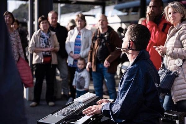 Public piano in Glarus Nord, Glarus, Switzerland