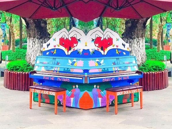 Public piano in Jiang'an District, Hubei, China