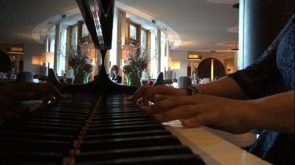 Public piano in Gemeinde Reith bei Kitzbühel, Tyrol, Austria