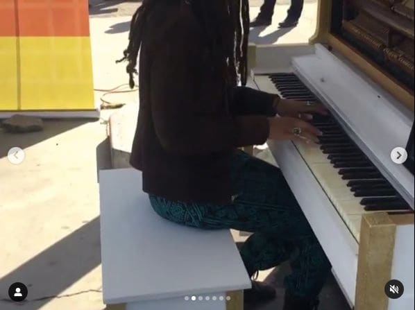 Public piano in Bakersfield, California, United States