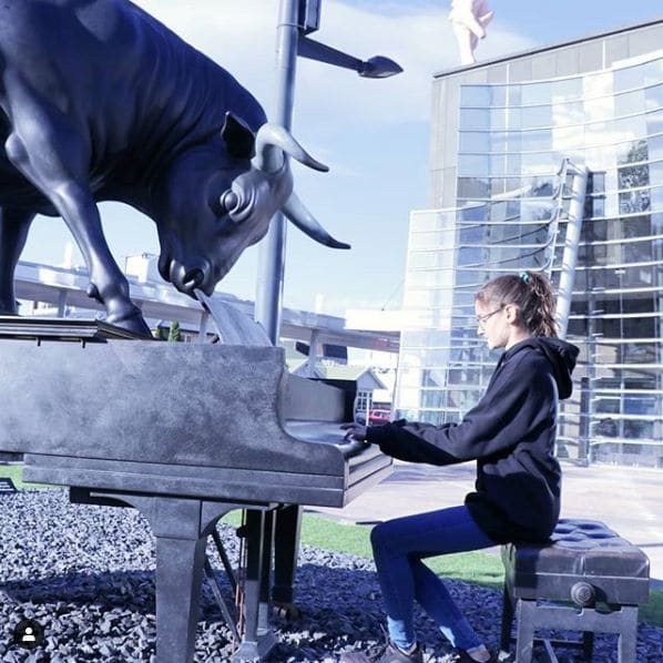 Public piano in Christchurch, Canterbury, New Zealand