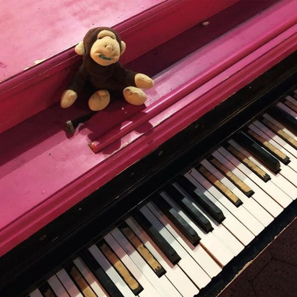 Public piano in Santa Monica, California, United States