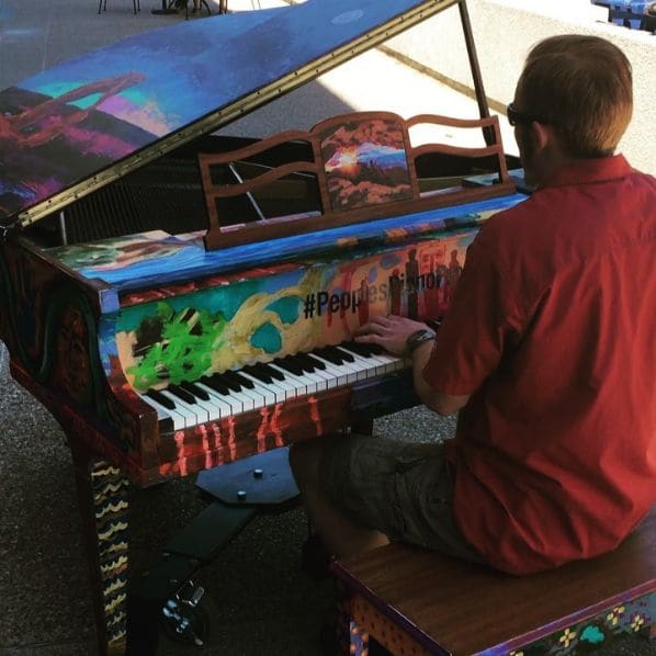 Public piano in Salt Lake City, Utah, United States