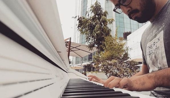 Public piano in San Isidro, Lima, Peru