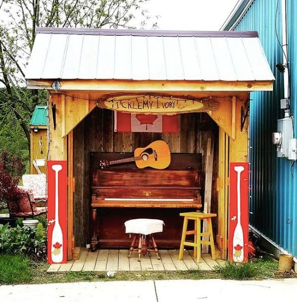 Public piano in Bayham, Ontario, Canada