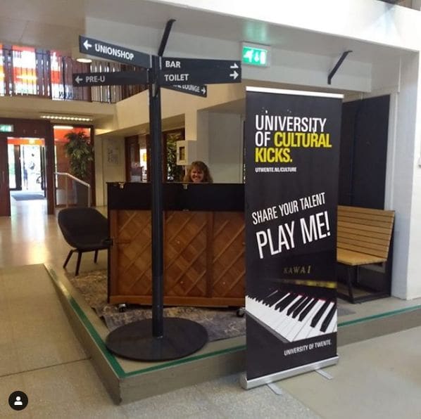 Public piano in Enschede, Overijssel, Netherlands