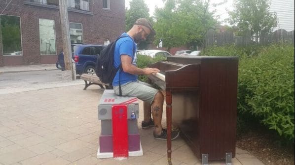 Public piano in Montreal, Quebec, Canada