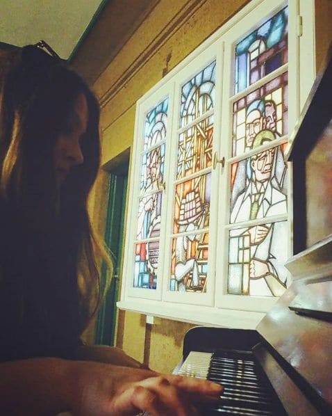 Public piano in Bergedorf, Hamburg, Germany