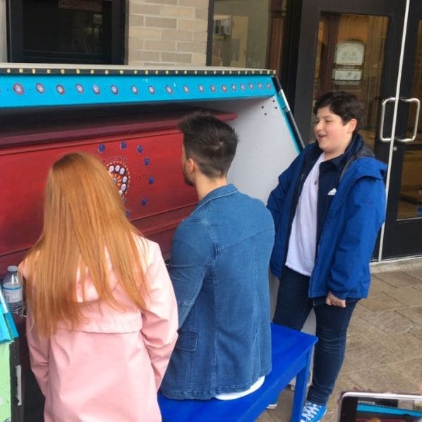 Public piano in Thérèse-De Blainville, Quebec, Canada
