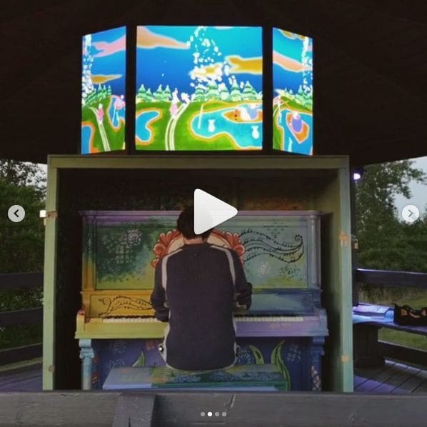 Public piano in Roussillon, Quebec, Canada