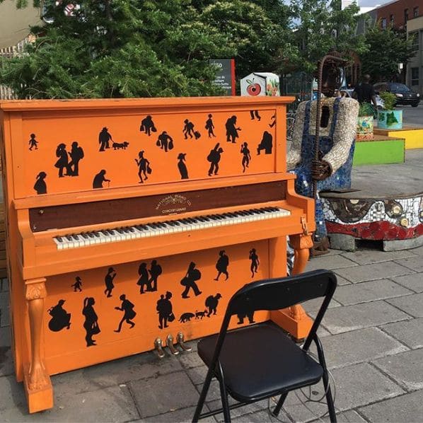 Public piano in Montreal, Quebec, Canada