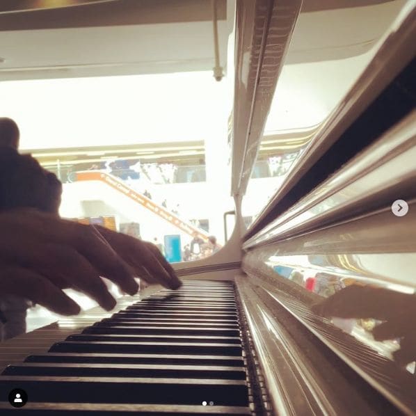 Public piano in Birmingham, England, United Kingdom