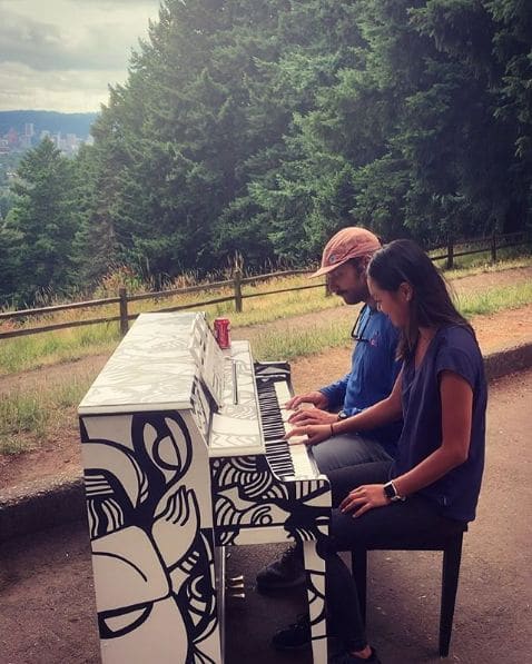 Public piano in Portland, Oregon, United States