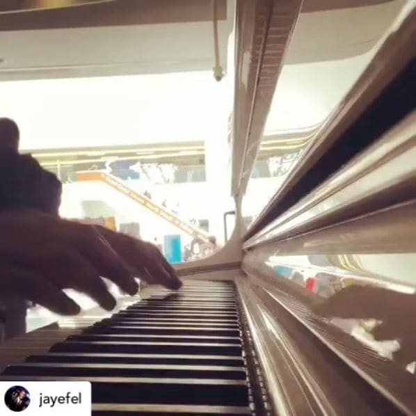 Public piano in Birmingham, England, United Kingdom
