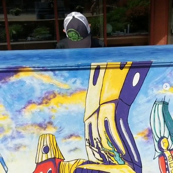 Public piano in Fredericton, New Brunswick, Canada