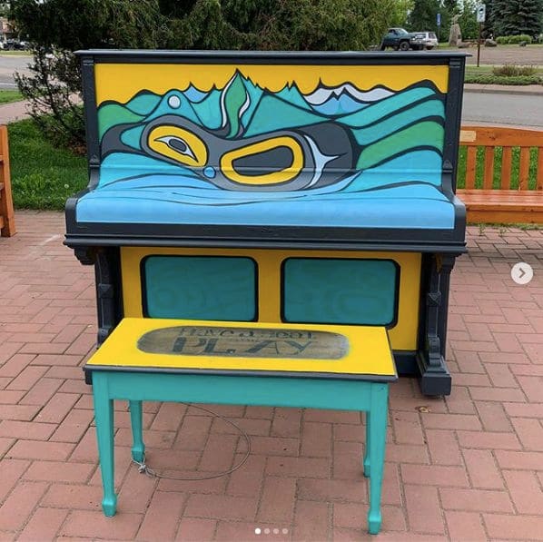 Public piano in Regional District of Bulkley-Nechako, British Columbia, Canada