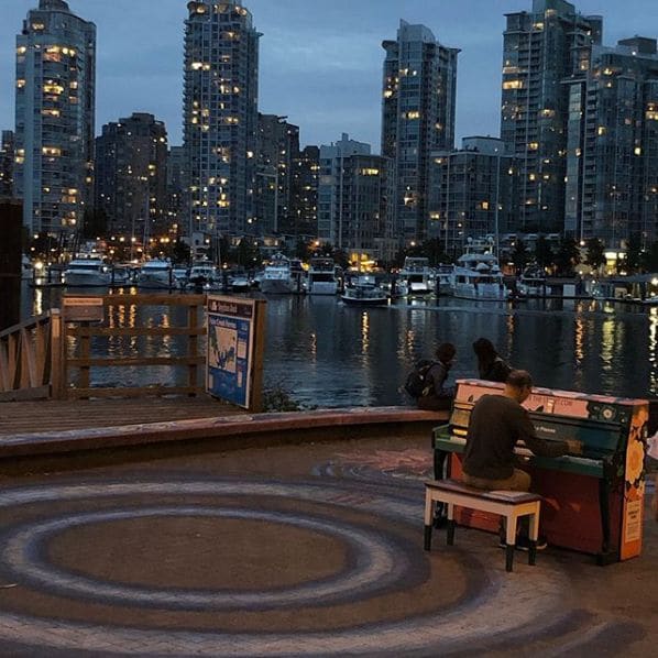 Public piano in Vancouver, British Columbia, Canada
