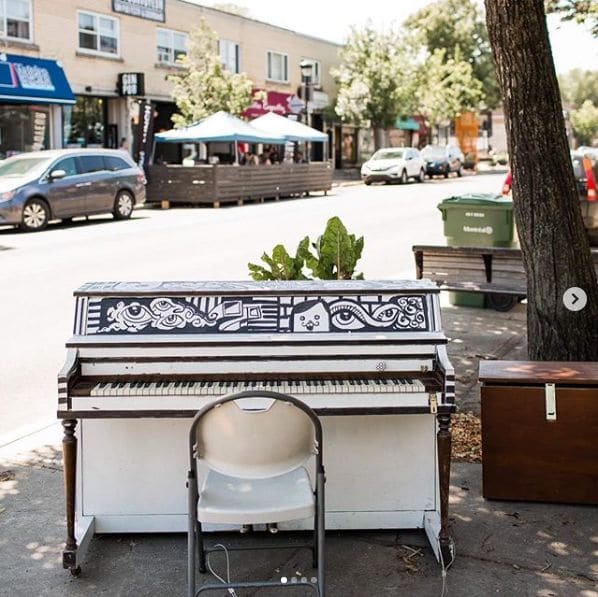 Public piano in Montreal, Quebec, Canada