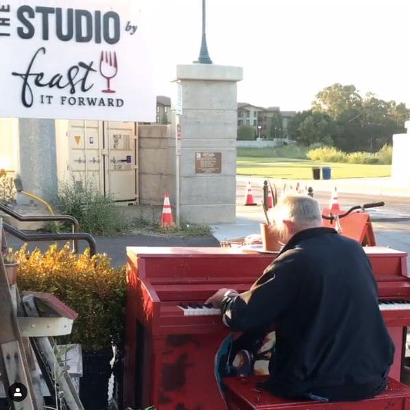 Public piano in Napa, California, United States