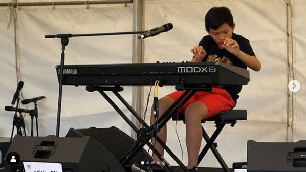 Public piano in Surrey Heath, England, United Kingdom