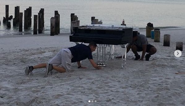 Public piano in Naples, Florida, United States