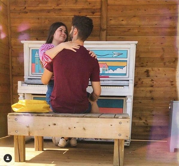 Public piano in Laval, Quebec, Canada